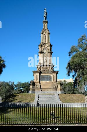 Confederate Memorial Statue à Savannah, GA Banque D'Images