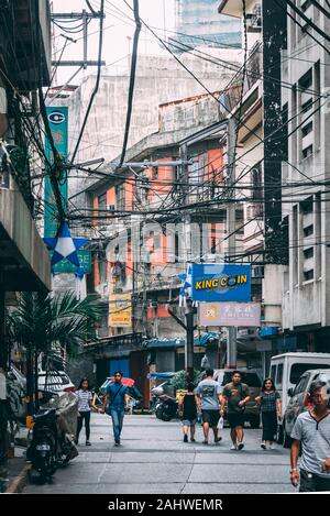 Binondo, scène de rue à Manille, Philippines Banque D'Images