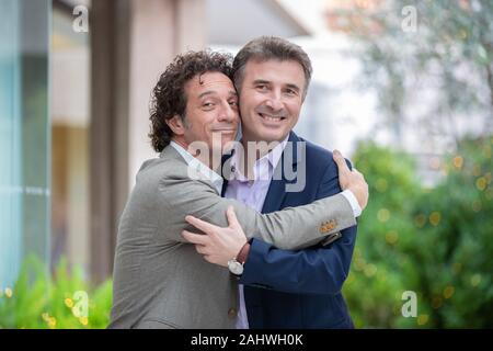 Ficarra e Picone assiste au photocall pour 'Il primo Natale' à Visconti Le Meridien Hotel à Rome Banque D'Images