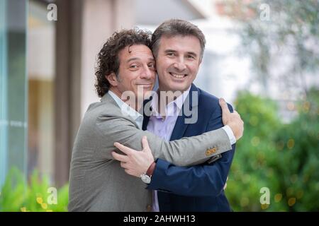 Ficarra e Picone assiste au photocall pour 'Il primo Natale' à Visconti Le Meridien Hotel à Rome Banque D'Images