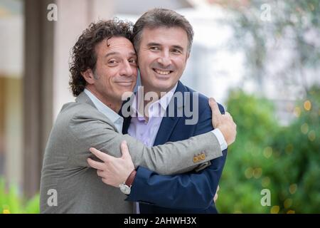 Ficarra e Picone assiste au photocall pour 'Il primo Natale' à Visconti Le Meridien Hotel à Rome Banque D'Images