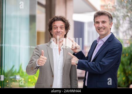 Ficarra e Picone assiste au photocall pour 'Il primo Natale' à Visconti Le Meridien Hotel à Rome Banque D'Images