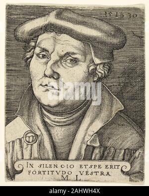 Q. Maître. Portrait de Martin Luther. 1530. L'Allemagne. Gravure en noir sur papier Banque D'Images