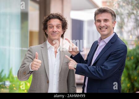 Ficarra e Picone assiste au photocall pour 'Il primo Natale' à Visconti Le Meridien Hotel à Rome Banque D'Images