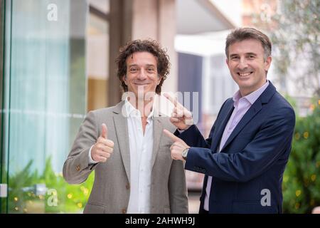 Ficarra e Picone assiste au photocall pour 'Il primo Natale' à Visconti Le Meridien Hotel à Rome Banque D'Images