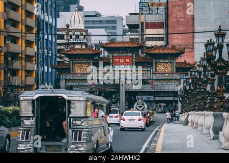 L'Arche, dans le quartier chinois, Binondo Manille, Philippines Banque D'Images