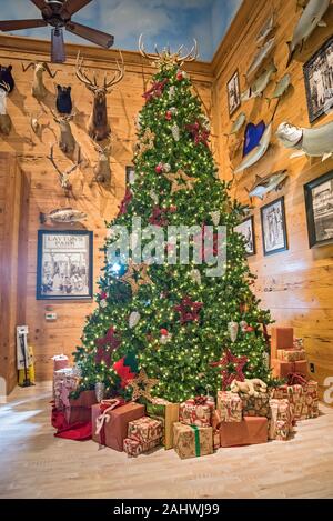 Décorations de Noël dans un magasin de détail. Banque D'Images