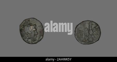 Le grec ancien. Médaille représentant le Héros Persée. 178-168 av. J.-C.-B. La Grèce. Le Bronze Banque D'Images