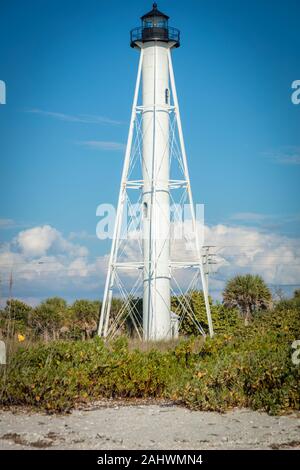 Gasparilla Island Lighthouse à Boca Grande. Boca Grande, en Floride, aux États-Unis. Banque D'Images