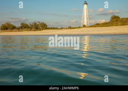 Gasparilla Island Lighthouse à Boca Grande. Boca Grande, en Floride, aux États-Unis. Banque D'Images