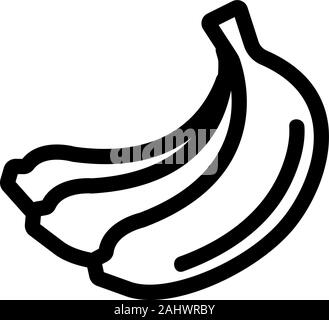 Ensemble de l'icône de banana vecteur. Illustration symbole contour isolé Illustration de Vecteur