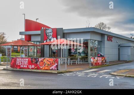 CHESTER, Royaume-Uni - 25 décembre 2019 : restaurant KFC store front Banque D'Images