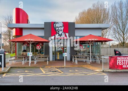 CHESTER, Royaume-Uni - 25 décembre 2019 : restaurant KFC store front Banque D'Images