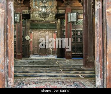 En regardant par le Mihrab, 1392 AD, Grande Mosquée de Xian, Shaanxi, Chine Banque D'Images