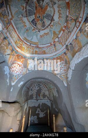 Cappadoce, Turquie. A l'intérieur de l'église grotte Agacalti église dans la vallée d'Ihlara près d'Aksaray. Banque D'Images