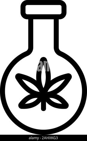 Cannabis dans l'emballage icône vecteur. Illustration du symbole de contour isolé Illustration de Vecteur