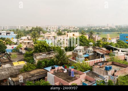 Vue sur les toits de la ville de Chennai sur image Banque D'Images