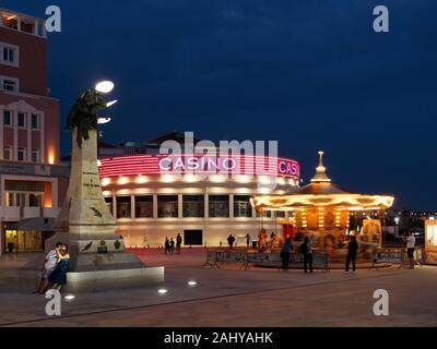 Le bord de Casino à Povoa de Varzim, Nord du Portugal Banque D'Images