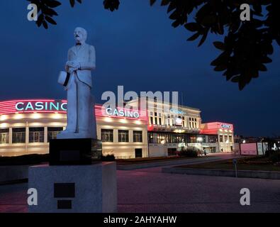 Le bord de Casino à Povoa de Varzim, Nord du Portugal Banque D'Images