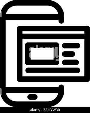 L'icône de téléphone par application, site web. Icônes vectorielles sur un fond blanc. Linéaire à la mode icône. Icône de site web et print. Logo, emblème, symbole. Interfac Illustration de Vecteur