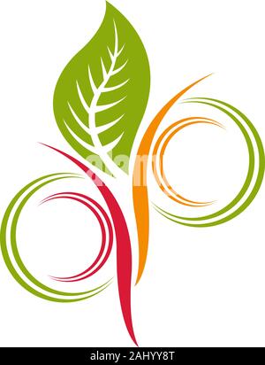 logo de feuille Banque D'Images