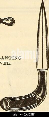 Johnson's garden & farm manual : 1913 . TRANSPLANTINGTROWEL.. DIBBLE, poignée de fer. ^^ LA PERFECTION SHEARS. Banque D'Images