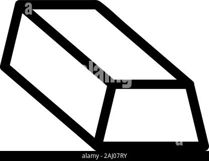 une barre de vecteur d'icône en or. Illustration du symbole de contour isolé Illustration de Vecteur