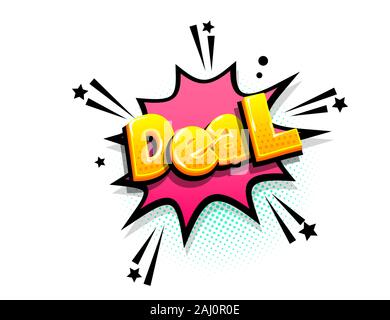 Texte phrase publicité bd pop art vente Illustration de Vecteur