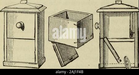 Magie moderne : un traité sur l'art de l'illusionnisme. . Position indiquée à la Fig. 90. C'est précisément ce qui se placewhen le tiroir, d'être restauré dans sa position correcte dans le cabinet,est dûment fermé. La pression de l'axe en laiton à l'arrière de presse thecatch, et le fond du tiroir falls comme décrit ci-dessus, et allowsany article qui peut avoir été versé à déposer dans le handof la personne tenant le cabinet. (Voir Fig. 91.) La loi de tirer-ing à nouveau le tiroir, appuie sur le bas jusqu'à sa juste place, où elle est fixée par la prise jusqu'à ce qu'une fois de plus publié par Banque D'Images