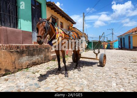 Vieilles rues de Trinidad, Cuba Banque D'Images