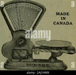 Canadian Grocer Janvier-juin 1910 . Maintenant 70 000 105 Utilisation de styles et de size*pour tous les types de magasins 40 $ Les prix vers le haut. Le Canada atlantique et Grand Pacific Tea Company, à l'aide d'échelles, 128 Toledo dit :- Je suis convaincu que Toledo balances sont les meilleurs sur le marché. Il areexact qu'à poids et les calculs, et ne jamais sortir de l'ordre. *Ils sont andmoney time savers savers et arrêter le givingof l'embonpoint. LikeToledo clients Balances, parce que l'échelle leur montre à quel point ils L ^^^ ^^ effectuée. ^^^ ^v dans Frank A. Jones, gestionnaire, magasin de toutes les échelles de Boston fait iakcn eichanfcrebuilt dans un Banque D'Images