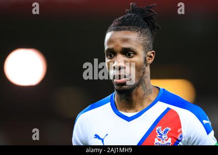 1er janvier 2020, Carrow Road, Norwich, Angleterre, Premier League, Norwich City v Crystal Palace : Wilfried Zaha (11) de Crystal Palace Crédit : Georgie Kerr/News Images Banque D'Images