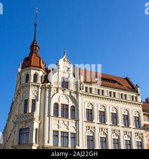 Bâtiment historique dans la vieille ville de Goerlitz, Saxe, Allemagne Banque D'Images