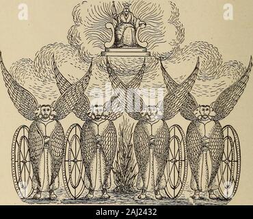 Le Livre de l'apocalypse ; une étude du dernier livre prophétique de l'Écriture Sainte . Johns Animaux REV.4:G-H. Ézéchiel/s Chérubins Ezéch. 1-4-28 EIEK.10:1-22 Le Eaqle N, W l'Ox Manassah Éphraïm Benjamin Ash er Dan Nafhtali Qeskonites ou Camp Dan [MeraritesI TaberwaclE IQoaH Miost je l'ISAA) tribu de Lévi AaronMosesPriests camp de Ruben Ruben, Siméon Issacar, Zabulon JUOAH Banque D'Images