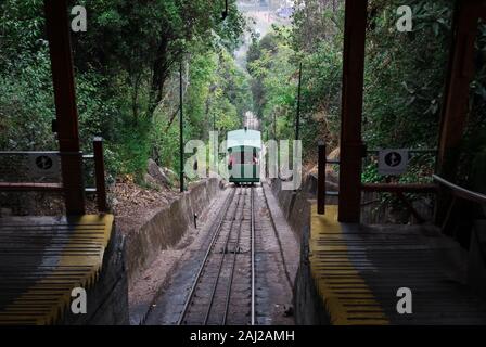 Funiculaire de Cerro San Cristobal à Santiago Banque D'Images