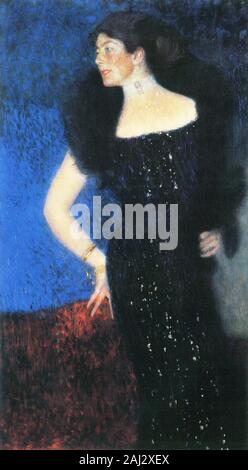 Femme Gustav Klimt en robe Banque D'Images