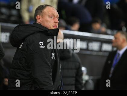 Stade Liberty, Swansea, Glamorgan, au Royaume-Uni. 2 Jan, 2020. Championnat de la Ligue de Football anglaise, Swansea City contre Charlton Athletic ; Steve Cooper manager de Swansea City - strictement usage éditorial uniquement. Pas d'utilisation non autorisée avec l'audio, vidéo, données, listes de luminaire, club ou la Ligue de logos ou services 'live'. En ligne De-match utilisation limitée à 120 images, aucune émulation. Aucune utilisation de pari, de jeux ou d'un club ou la ligue/player Crédit : publications Plus Sport Action/Alamy Live News Banque D'Images