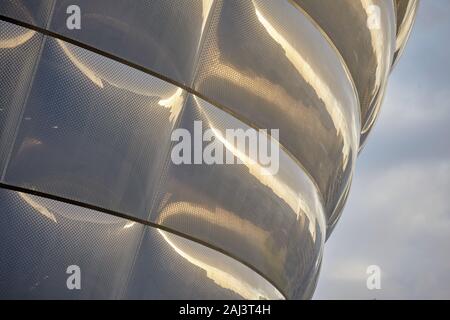 Close-up de la SSE Arena de Glasgow. Un divertissement d'intérieur conçu par arena SSE favorise & Partners. Banque D'Images