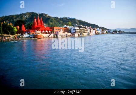 Gange à Haridwar est l'un des quatre lieux de Kumbha Mela Banque D'Images