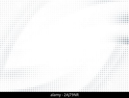 Fond demi-ton gris abstrait blanc avec espace de copie. Motif pointillé créatif, modèle de conception et illustration. Banque D'Images