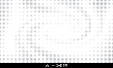 Résumé Contexte le vortex de demi-teintes gris blanc avec copie espace. Motif pointillé créative, design et l'illustration. Banque D'Images