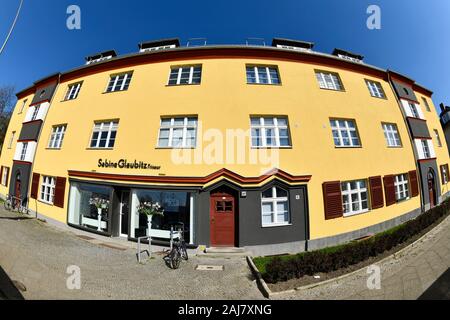 Wohnhaus, Fritz-Reuter-Allee, Hufeisensiedlung, Britz, Neukölln, Berlin, Deutschland Banque D'Images
