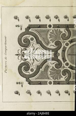 La theorie et la pratique du jardinage : , comme sont les parterres, les bosquets, les boulingrins, &c : contenant plusieurs plans et dispositions generales de jardins, nouveaux desseins de parterres .. & Autres ornemens serviteur à la decoration & embélissement des jardins : avec la maniere de terrain s .. . Banque D'Images