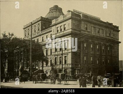 Vues de villes canadiennes, Toronto, Ottawa, Montréal, Québec, Saint John, Halifax . SQUARE VICTORIA -iWontreal-. COURT HOUSE -jWontrcal Banque D'Images