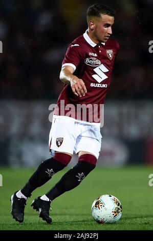 Alessandria, Italie. Juillet 25, 2019 : Alejandro 'Alex' Berenguer de Torino FC en action au cours de l'UEFA Europa League deuxième tour de qualification match de foot entre Torino FC et Debrecen VSC. Torino FC a gagné 3-0 sur Debrecen VSC. Credit : Nicolò Campo/Alamy Live New Banque D'Images