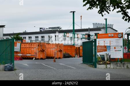 Recyclage BSR Hof, Tempelhofer Weg, Schöneberg, Berlin, Deutschland Banque D'Images