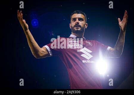 Alessandria, Italie. Juillet 25, 2019 : Iago Falque de Torino FC au cours de la gestuelle l'UEFA Europa League deuxième tour de qualification match de foot entre Torino FC et Debrecen VSC. Torino FC a gagné 3-0 sur Debrecen VSC. Credit : Nicolò Campo/Alamy Live New Banque D'Images