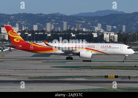 HONGKONG AIRLINES AIRBUS A350 À LOS ANGELES. Banque D'Images