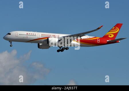 HONGKONG AIRLINES AIRBUS A350 À LOS ANGELES. Banque D'Images