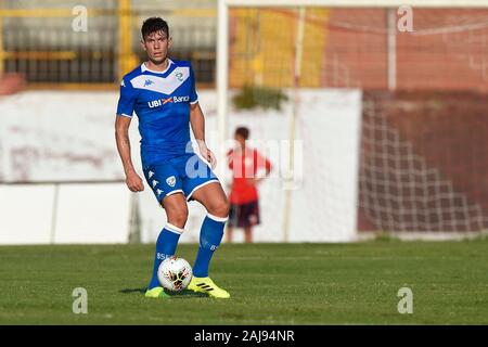 Mantoue, Italie. 10 août, 2019 : Giangiacomo Magnani de Brescia Calcio en action lors de la pré-saison match amical entre Brescia et Real Valladolid CF. Brescia 2-1 sur le Real Valladolid CF. Credit : Nicolò Campo/Alamy Live News Banque D'Images